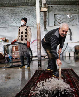 شستشوی سنتی قالی در قالیشویی لشگرک 