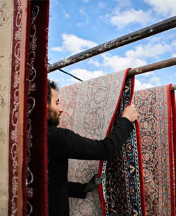خشک کردن قالی در قالیشویی لشگرک 