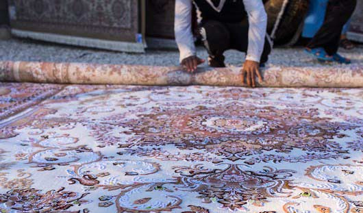 روش اصولی لول کردن قالی در قالیشویی لشگرک 